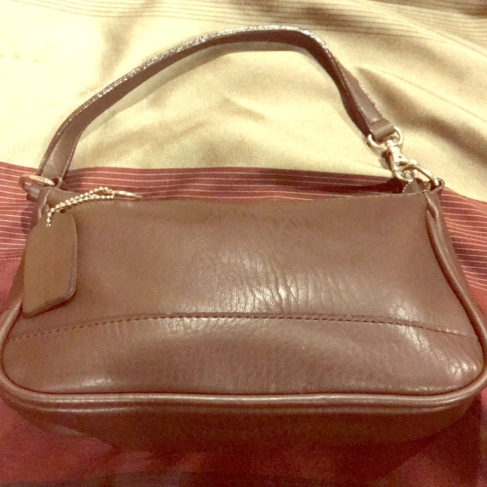 Brown Coach bag 5.5” x 9” good condition